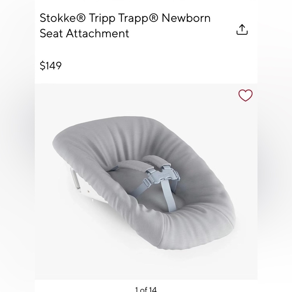 Almost new stokke newborn set for $80